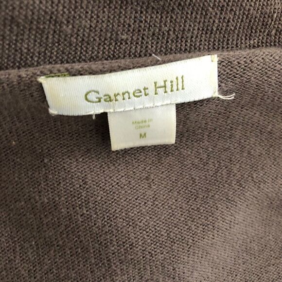 Garnet Hill Fringe Long Cardigan Open Front M - Picture 3 of 9